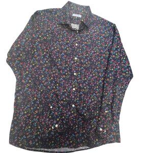 ETON Navy Valley of Flowers Shirt